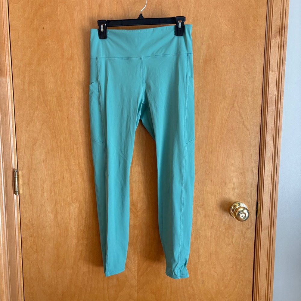 Vuori Daily Legging Women Medium Teal Green High Rise Pockets VW429